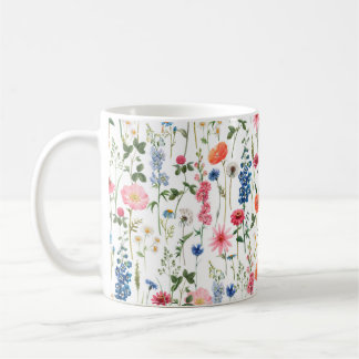 Schöne bunte Blumen nahtloses Gärtenmuster Kaffeetasse