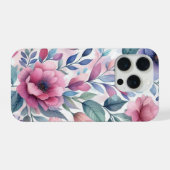 Schöne bunte Blumen nahtloses Muster iPhone Hülle (Rückseite (Horizontal))