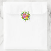 Schöne bunte Blumenstrauß Runder Aufkleber (Tasche)