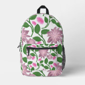Schöne Bunte Blumige Muster Bedruckter Rucksack (Vorderseite)