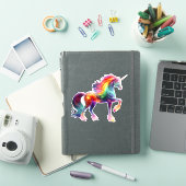 Schöne Bunte Einhorn Aufkleber (iPad Hülle)