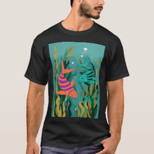 Schöne bunte Fische T-Shirt