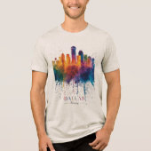 Schöne bunte Hommage an Dallas Texas Tri-Blend Shirt (Vorderseite)