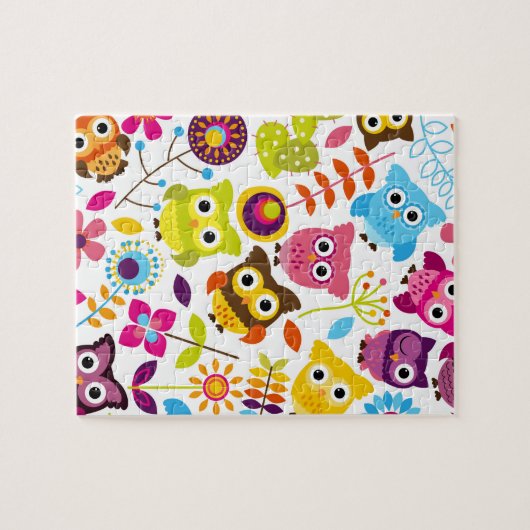 Schöne bunte kundenspezifische Eule Puzzle (Horizontal)