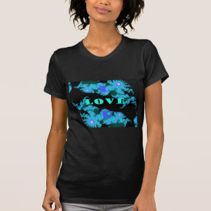 Schöne bunte Liebesuniversum-Vektorgestaltungskuns T-Shirt