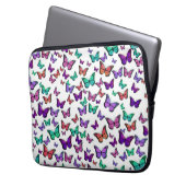 Schöne Bunte Schmetterlinge Muster Laptopschutzhülle (Vorderseite Links)