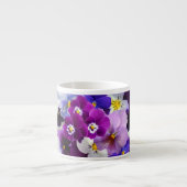 Schöne bunte Stiefmütterchen-Blumenespresso-Tasse Espressotasse (Vorderseite)