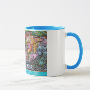 Schöne, bunte, stilisierte Malerei von Manarol Tasse