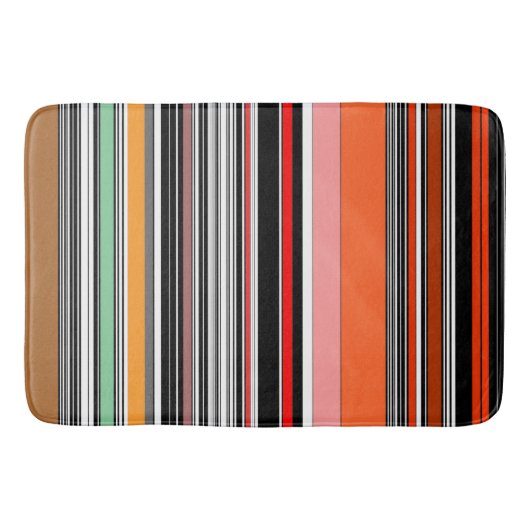 Schöne, bunte Streifen Badematte (Vorderseite)