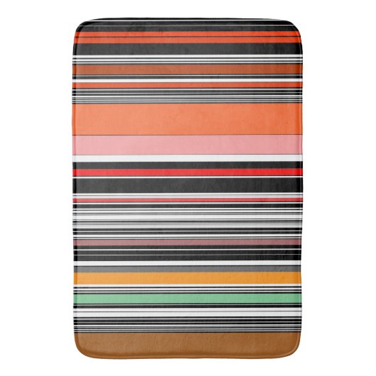 Schöne, bunte Streifen Badematte (Vorderseite Vertikal)
