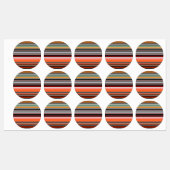 Schöne, bunte Streifen Etiketten (Blatt)