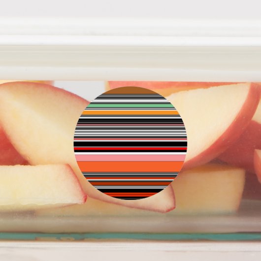 Schöne, bunte Streifen Etiketten (Befestigt)