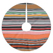 Schöne, bunte Streifen Polyester Weihnachtsbaumdecke (Vorderseite)