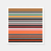 Schöne, bunte Streifen Serviette (Vorderseite)