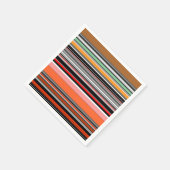 Schöne, bunte Streifen Serviette (Ecke)