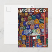 Schöne bunte Töpferei von Marokko Marrakesch Postkarte (Vorne/Hinten)