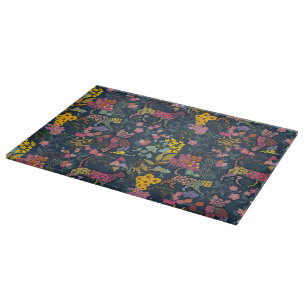 Schöne, bunte "Ultimate Floral Cat" Schneidebrett