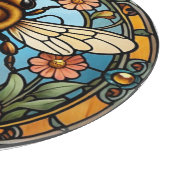 Schöne Buntglas-Honigbiene  Schneidebrett (Ecke)
