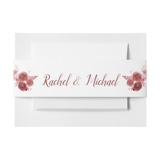 Schöne Burgund-Blume Einladungsbanderole (Vorderseite Beispiel)