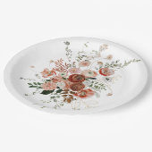 Schöne Burgund Blumenstrasse Kunst und Kultur Pappteller (Schrägansicht)