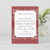 Schöne Burgundy Card Einladung (Stehend Vorderseite)