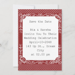 Schöne Burgundy Card Einladung