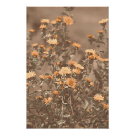 Schöne Burnt Orange farbige Wildblume Bloral Poster