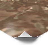 Schöne Burnt Orange farbige Wildblume Bloral Poster (Ecke)