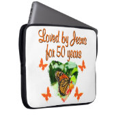 SCHÖNE BUTTERFLY 50. GEBURTSTAG-DESIGN LAPTOPSCHUTZHÜLLE (Vorne Rechts)
