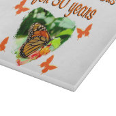 SCHÖNE BUTTERFLY 50. GEBURTSTAG-DESIGN SCHNEIDEBRETT (Ecke)