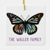 Schöne Butterfly-Aquarellfarben machen IT-Familie Keramikornament (Vorderseite)
