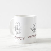 Schöne Butterfly Art Tasse (Vorderseite Links)