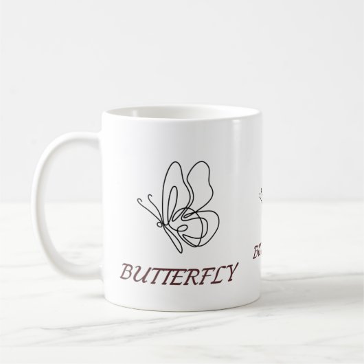 Schöne Butterfly Art Tasse (Links)