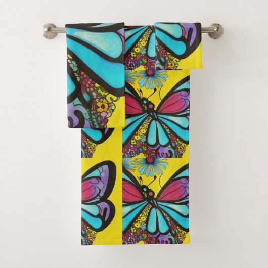 Schöne Butterfly Badhandtuch Set (Insitu)