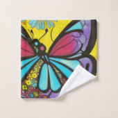 Schöne Butterfly Badhandtuch Set (Waschlappen)