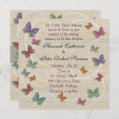 Schöne Butterfly-Einladung Einladung (Vorne/Hinten)