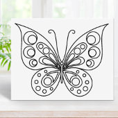 Schöne Butterfly-Farbseite Gummistempel