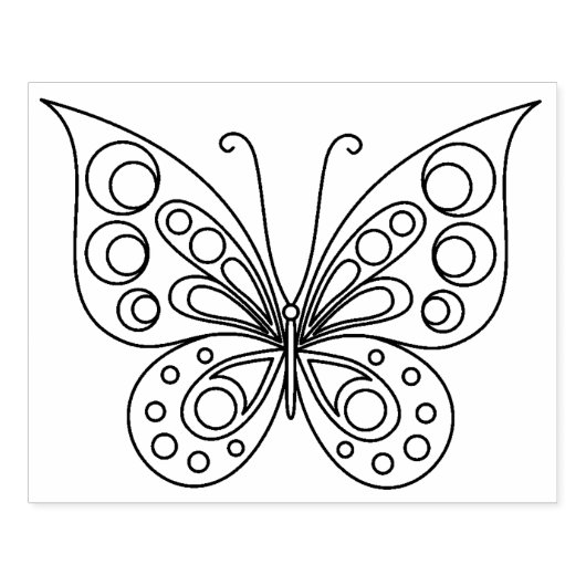 Schöne Butterfly-Farbseite Gummistempel (Prägung)