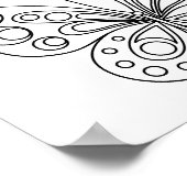 Schöne Butterfly-Farbseite Poster (Ecke)