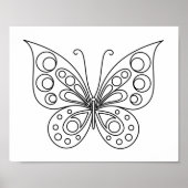 Schöne Butterfly-Farbseite Poster (Vorne)