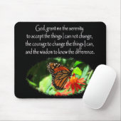 SCHÖNE BUTTERFLY FOTO SERENITY PRAYER DESIGN MOUSEPAD (Mit Mouse)