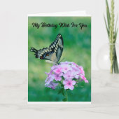 Schöne Butterfly Geburtstagskarte Karte (Vorderseite)
