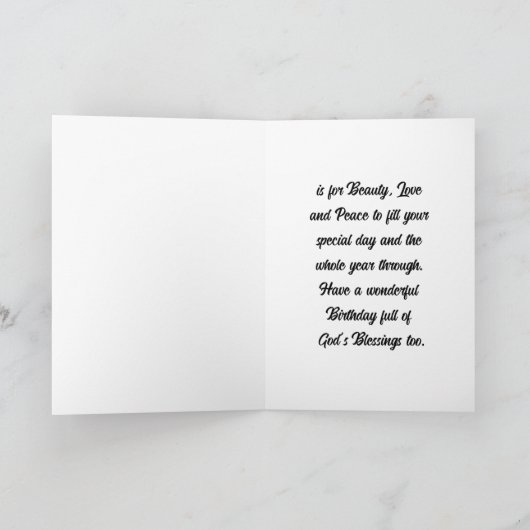 Schöne Butterfly Geburtstagskarte Karte (Innenseite)