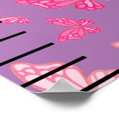 Schöne Butterfly Girls Growth Chart Poster (Ecke)