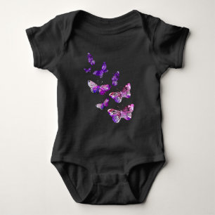 Schöne Butterfly Girls Lila Schmetterlinge Baby Strampler
