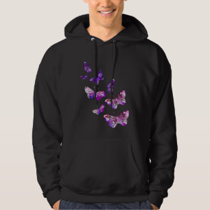 Schöne Butterfly Girls Lila Schmetterlinge Hoodie