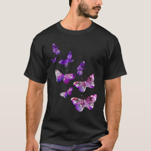 Schöne Butterfly Girls Lila Schmetterlinge T-Shirt