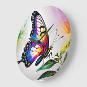 Schöne Butterfly Große Wanduhr (Winkel)