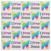 SCHÖNE BUTTERFLY I LIEBE JESUS STOFF (Nahaufnahme)