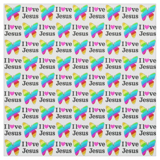 SCHÖNE BUTTERFLY I LIEBE JESUS STOFF (Muster)